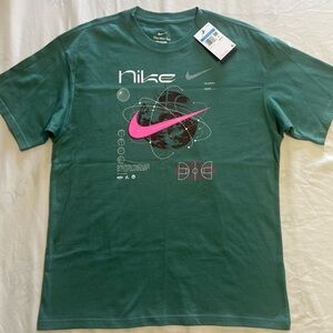 Nike Teal and Pink Graphic Men's T-Shirt